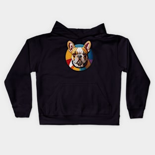 Rainbow Frenchie Embroidered Patch Kids Hoodie